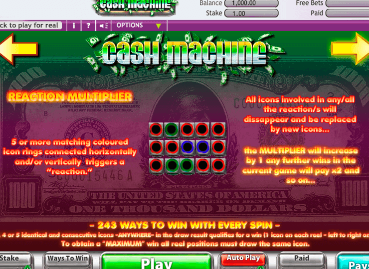 Cash Machine Play in Demo Mode – Free