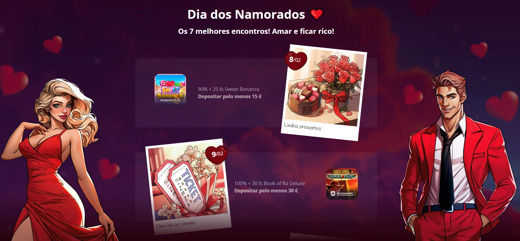 bonus de casino do dia dos namorados